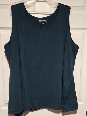 Catherines Teal Scoop Neck Tank Top